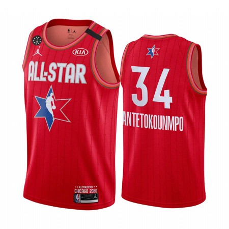Män Milwaukee Bucks Tröja Giannis Antetokounmpo 34 2020 All-Star Jordan Brand Röd Swingman Män Milwaukee Bucks Tröja Giannis Antetokounmpo 34 2020 All-Star Jordan Brand Röd Swingman